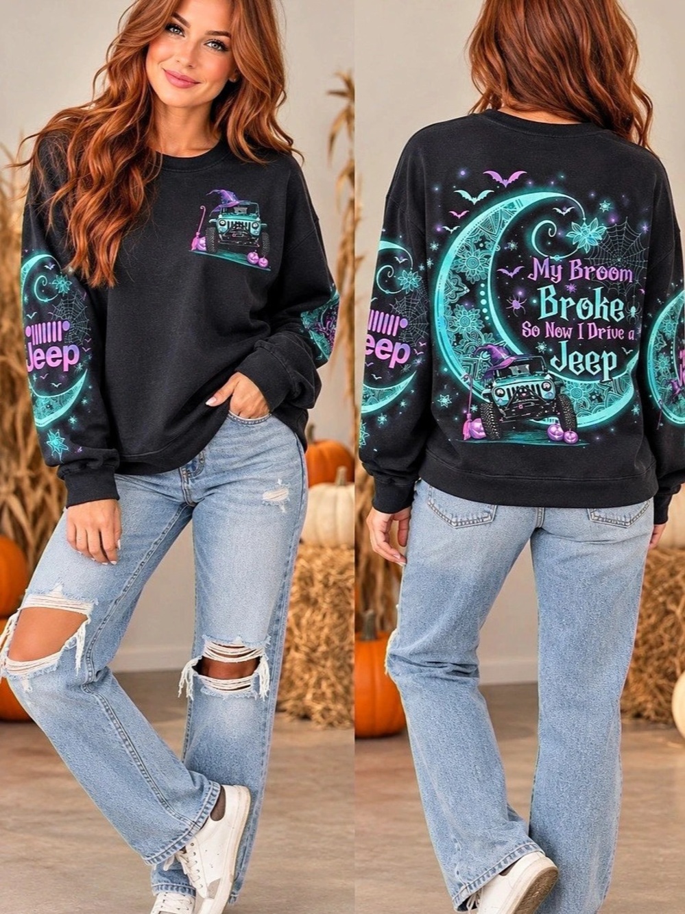 Halloween Jeep Crewneck size Large